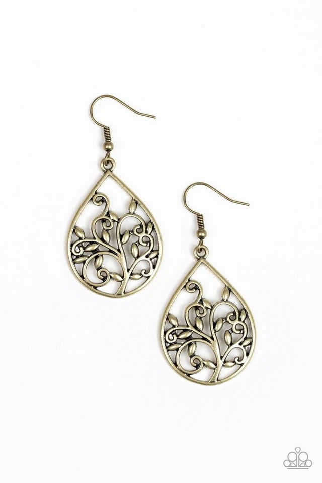 Enchanted Vines-Brass Earring