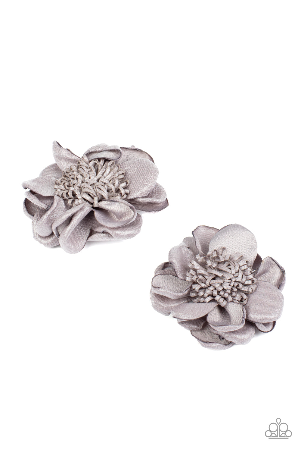 Full On Floral-Silver Hair Clip