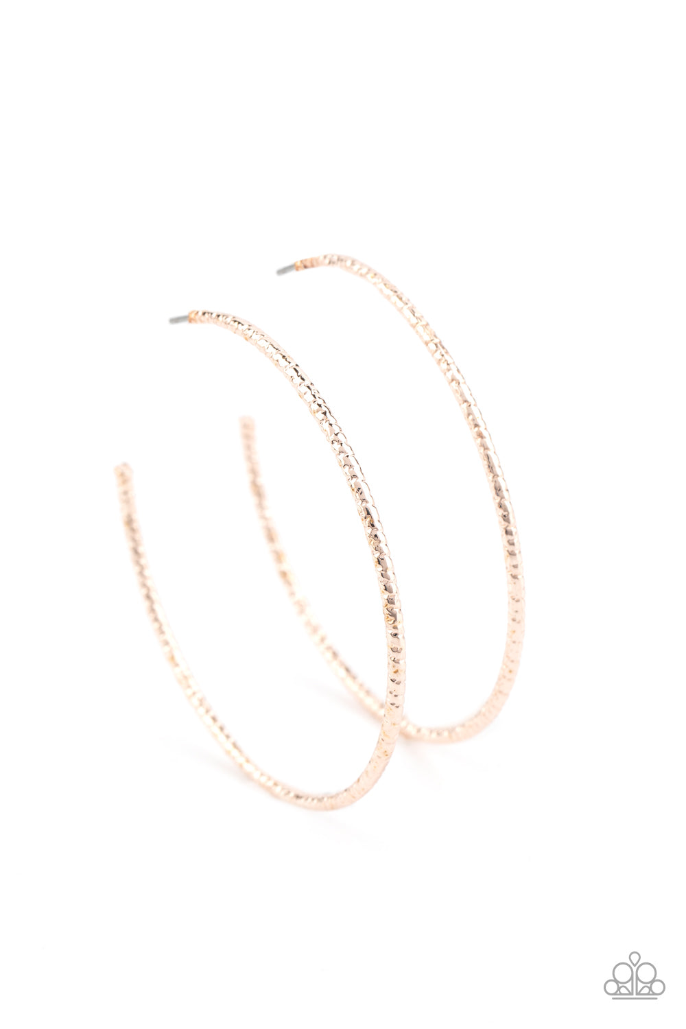 Inclined To Entwine-Rose Gold Hoop Earring