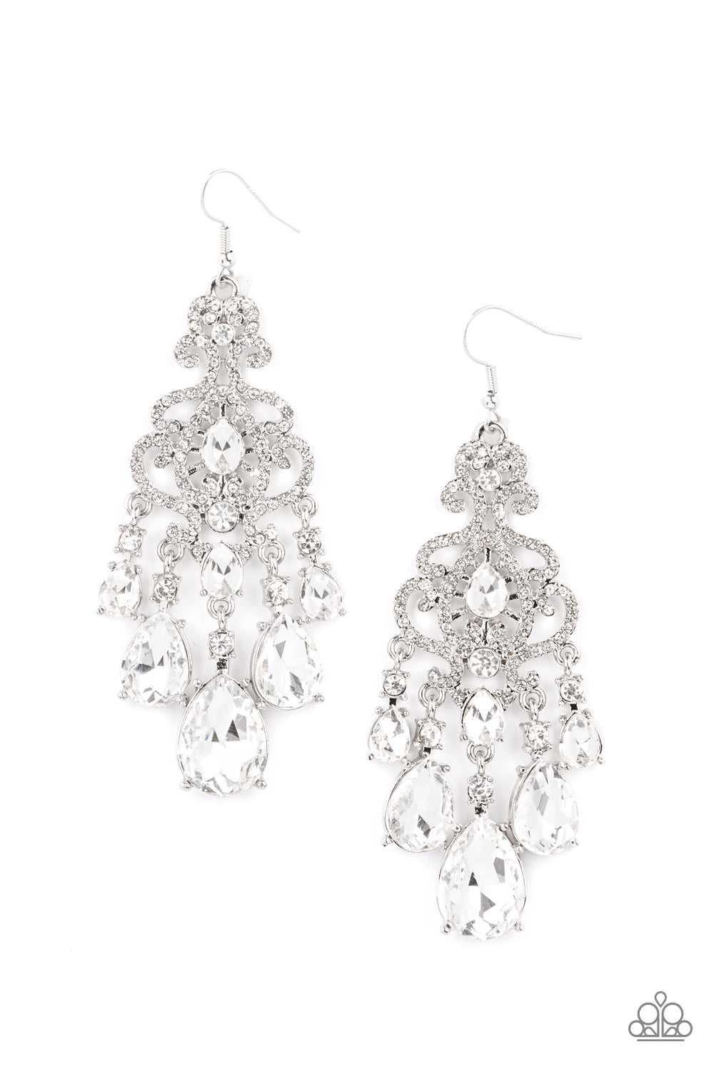Queen Of All Things Sparkly-White Earring
