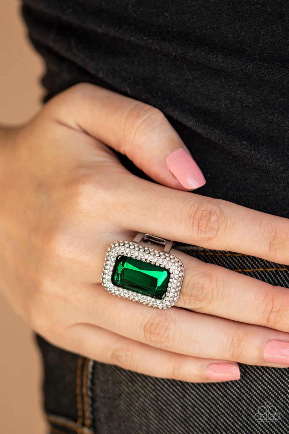 A Grand STATEMENT-MAKER-Green Ring