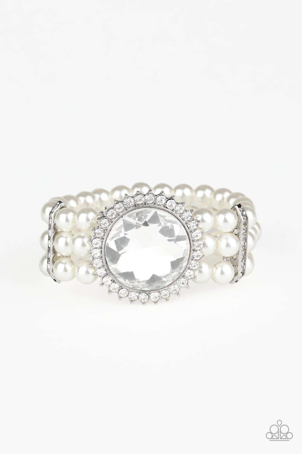 Speechless Sparkle White Bracelet-White