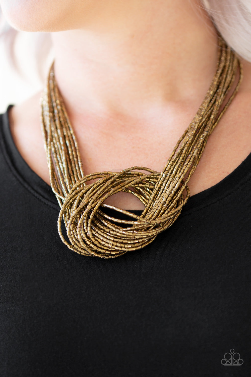 Knotted Knockout-Brass Necklace