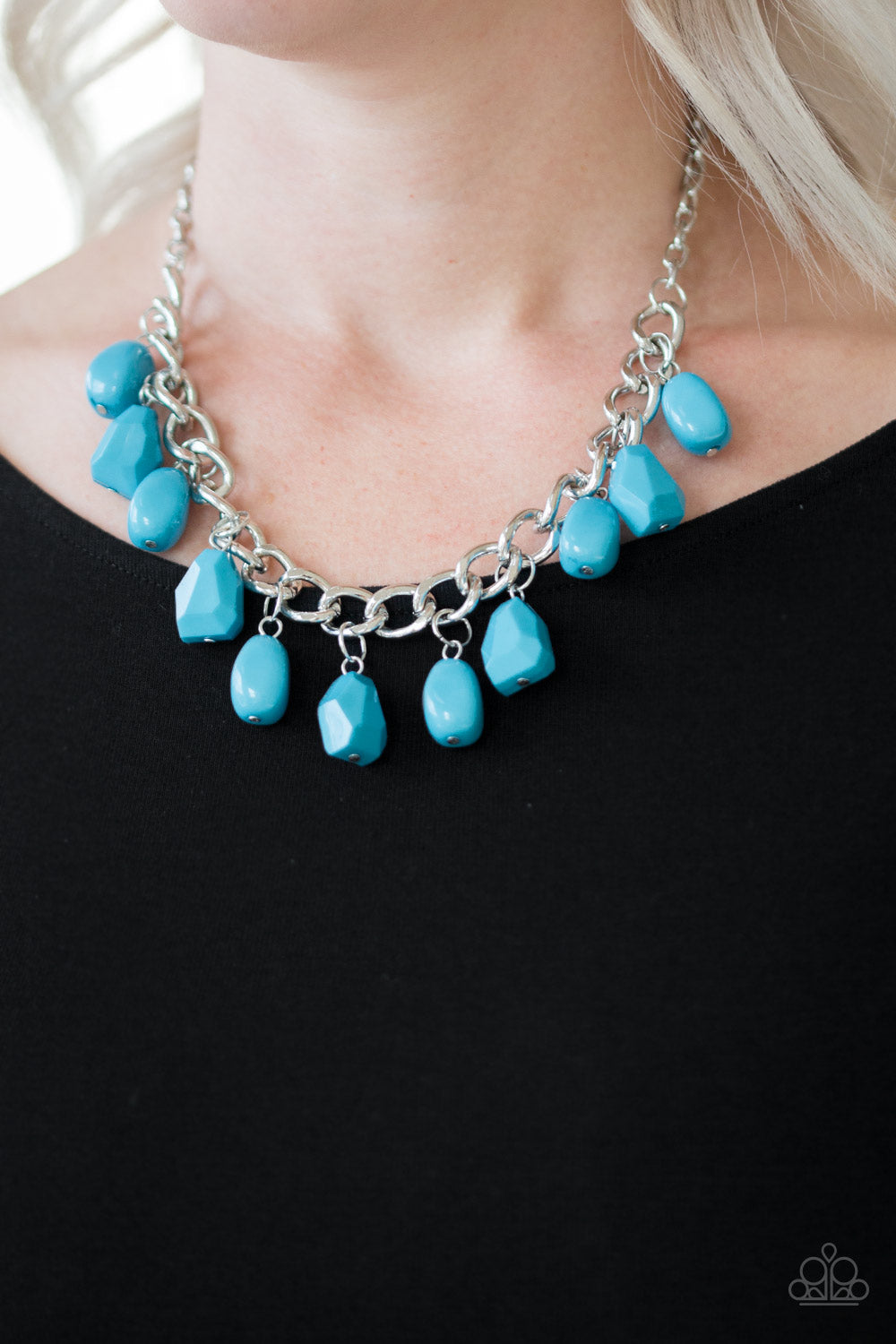 Take The COLOR Wheel! - Blue Necklace