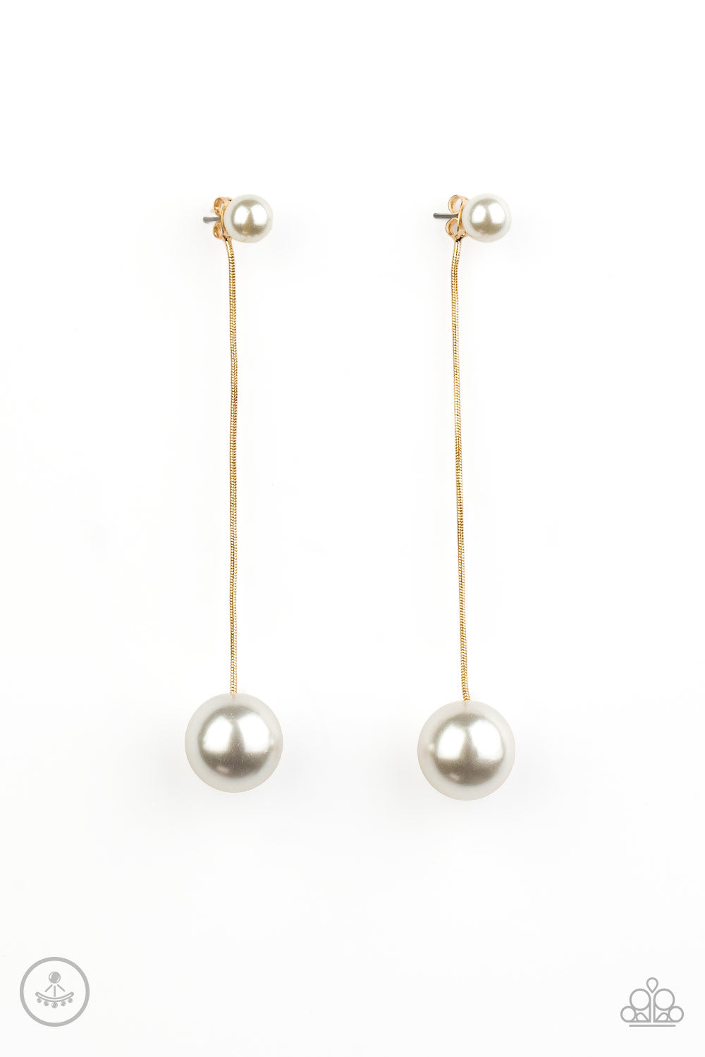 Extended Elegance-Gold Post Earring