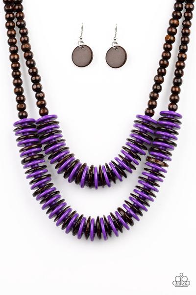 Dominican Disco-Purple Necklace