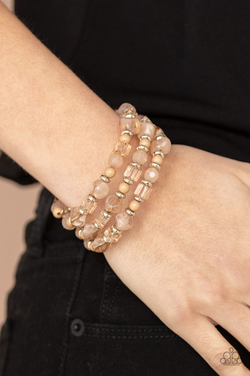 Girly Girl Glimmer - Brown Bracelet