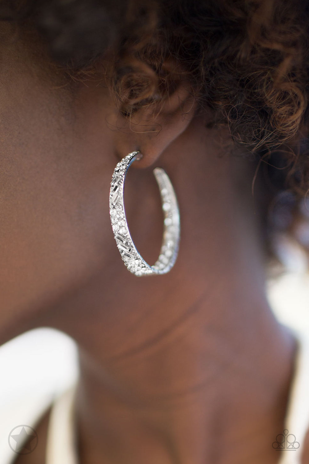 GLITZY By Association-White Earrings