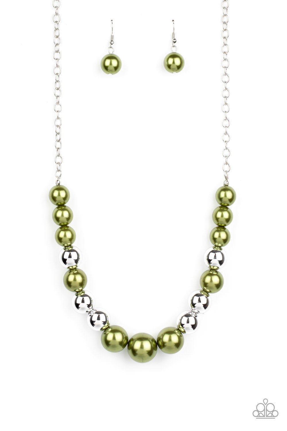 Take Note-Green Necklace