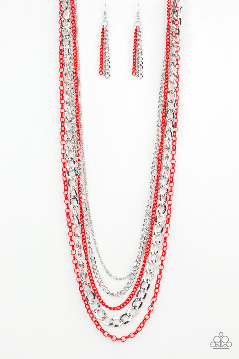 Industrial Vibrance-Red Necklace