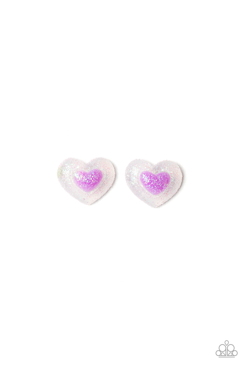 Starlet Shimmer-Glittery Hearts Earring 20122542