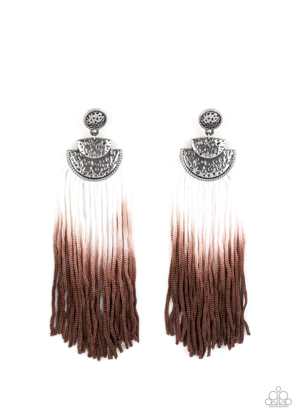Dip It Up-Brown Post Earring
