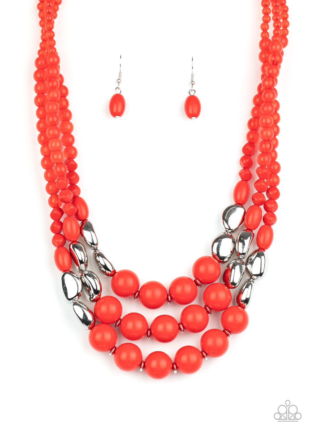 Flamingo Flamboyance-Red Necklace