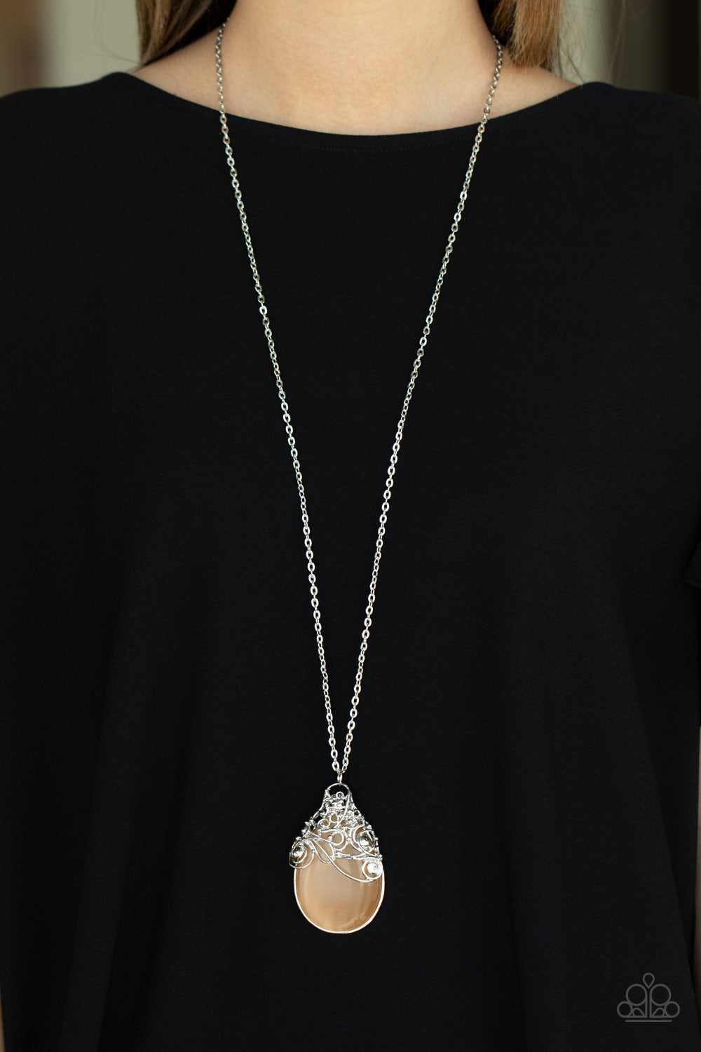 Tangled Gardens-Orange Necklace