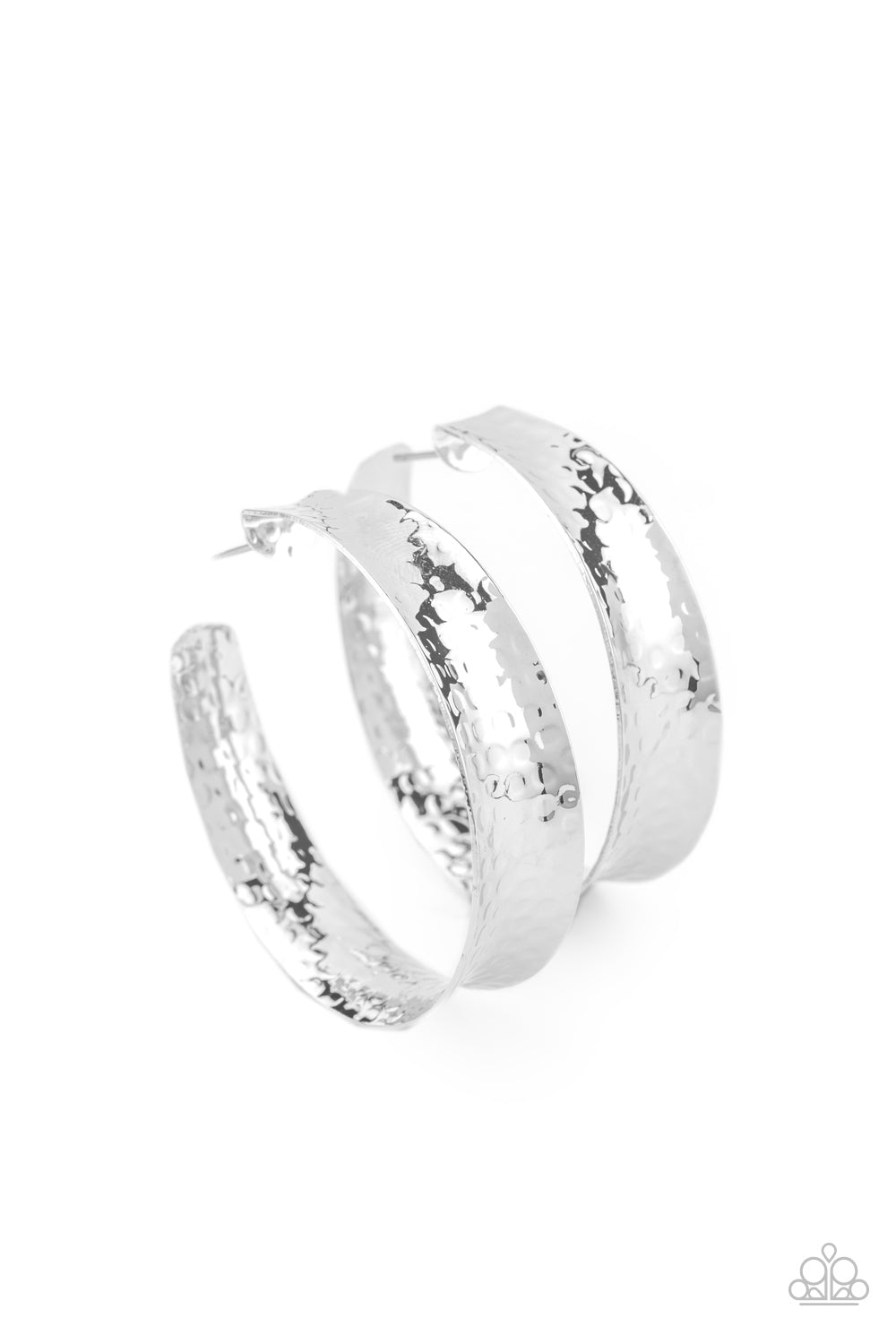 Fearlessy Flared-Silver Hoop Earring
