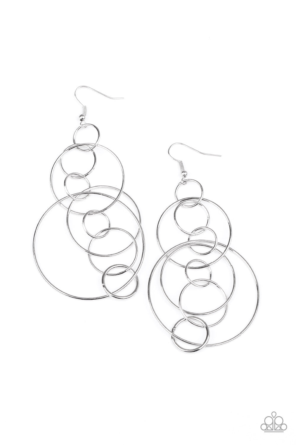 Running Circles Around You-Silver Earring