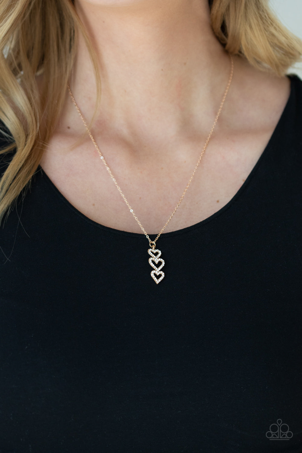 With All Your HEARTS-Gold Necklace