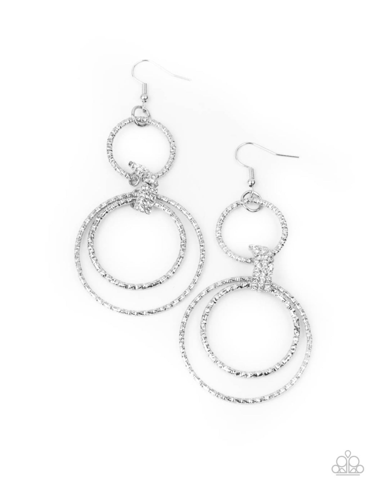 Getting Hitched-White Earring