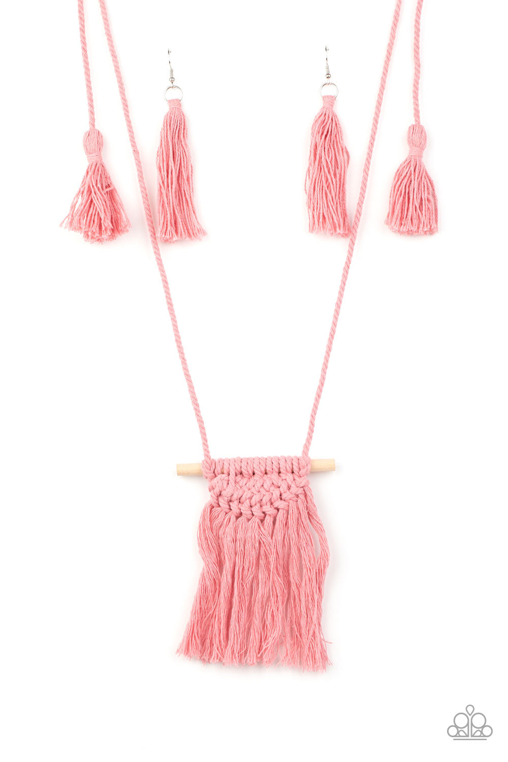 Between You and MACRAME-Pink Necklace