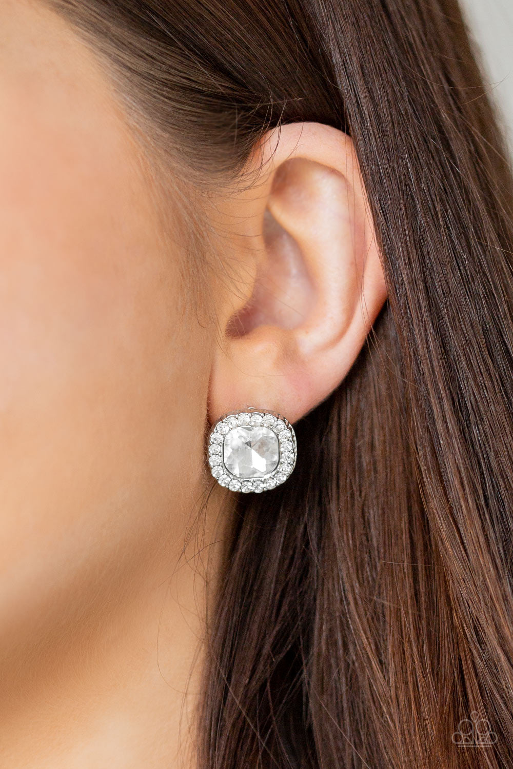 BLING-tastic! White Post Earring