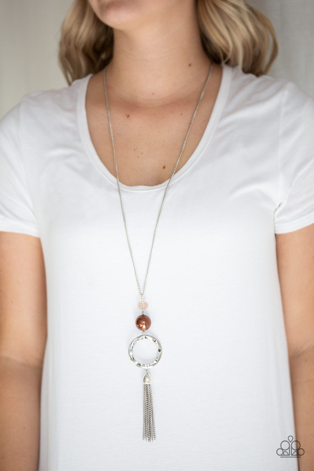 Brown Balancing Act Brown Necklace-Brown