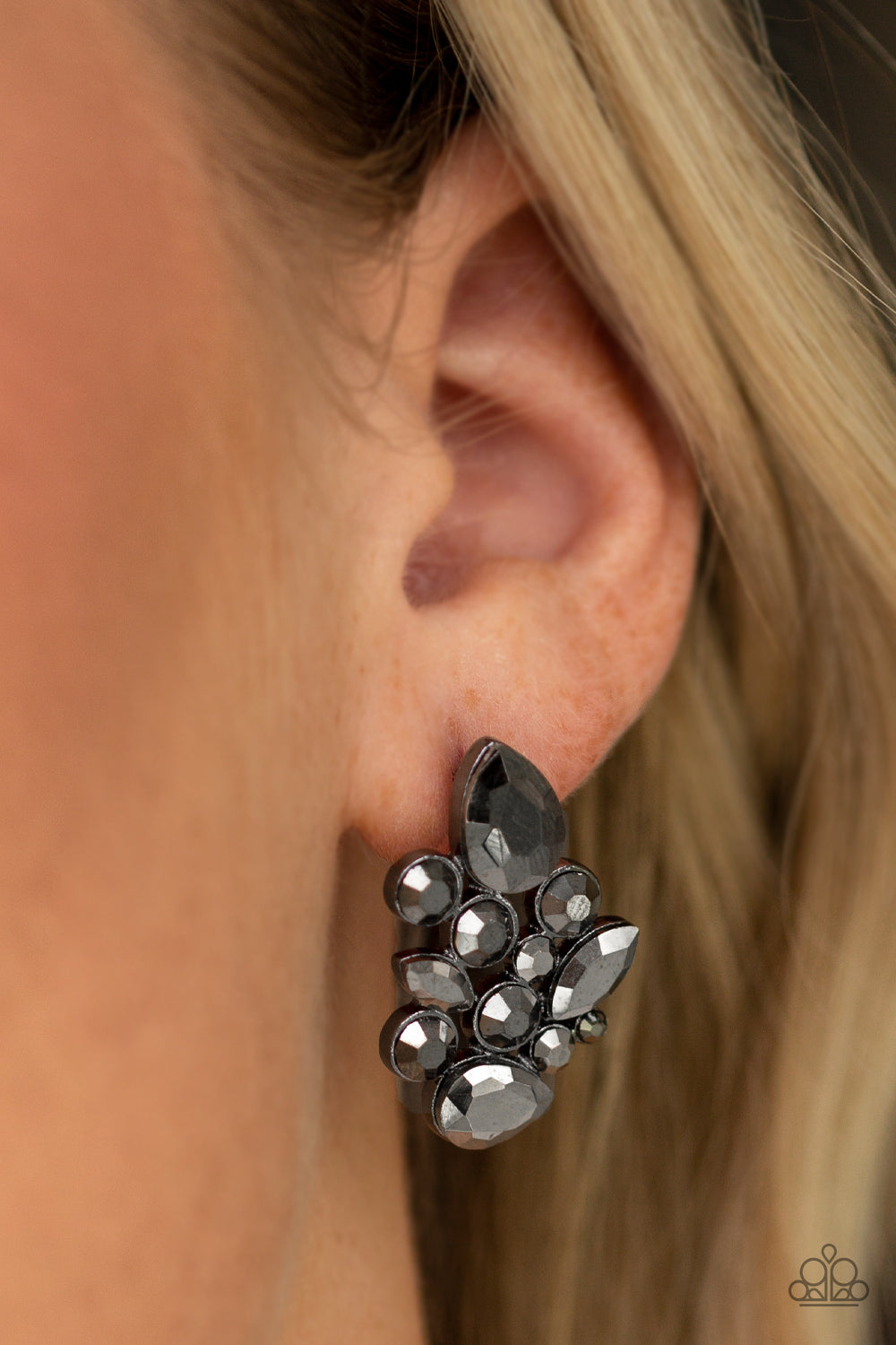 Galaxy Glimmer-Black Post Earring