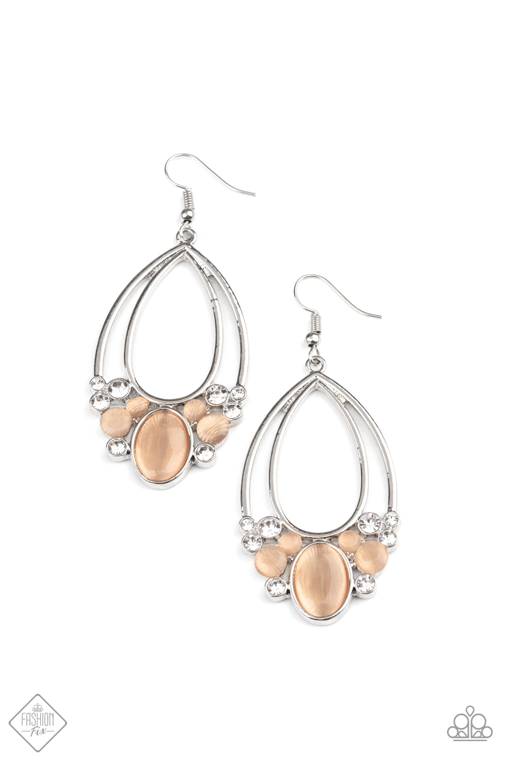 Look Into My Crystal Ball-Orange Earring