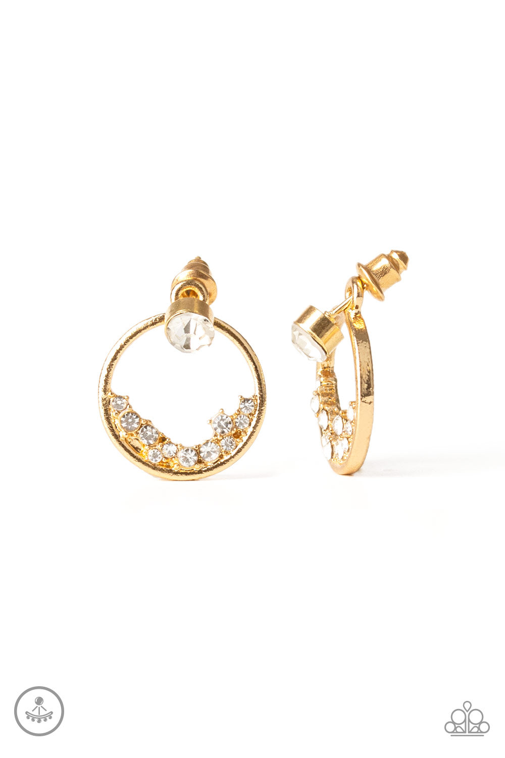 Rich Blitz-Gold Double-Sided Post Earring