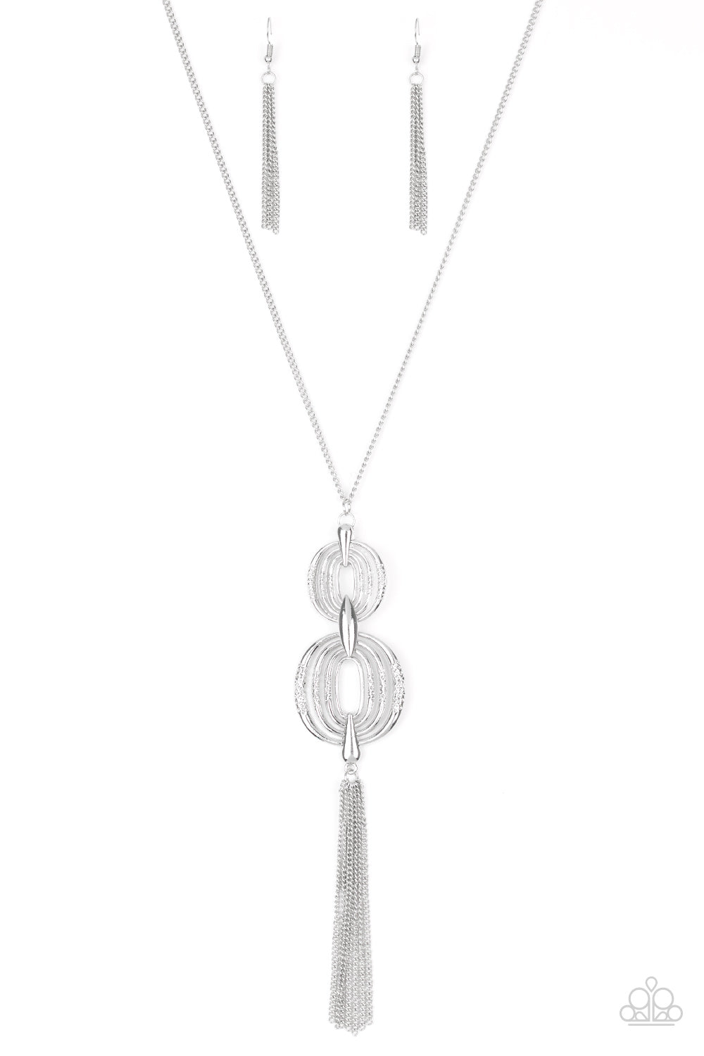 Timelessly Tasseled-Silver Necklace