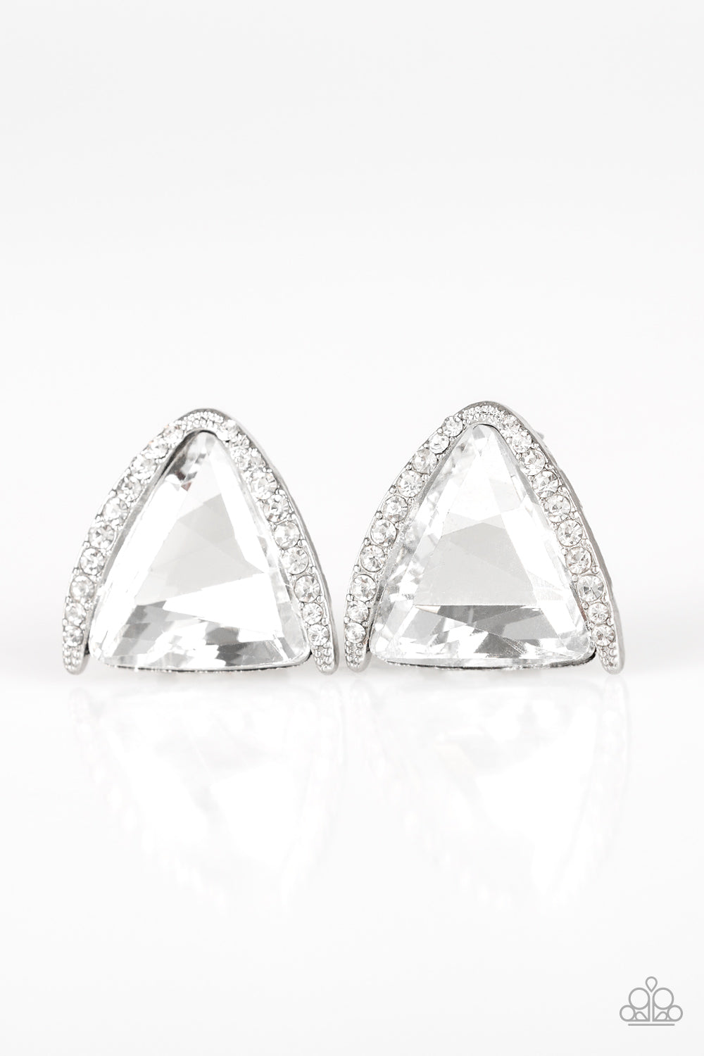 Exalted Elegance-White Post Earring