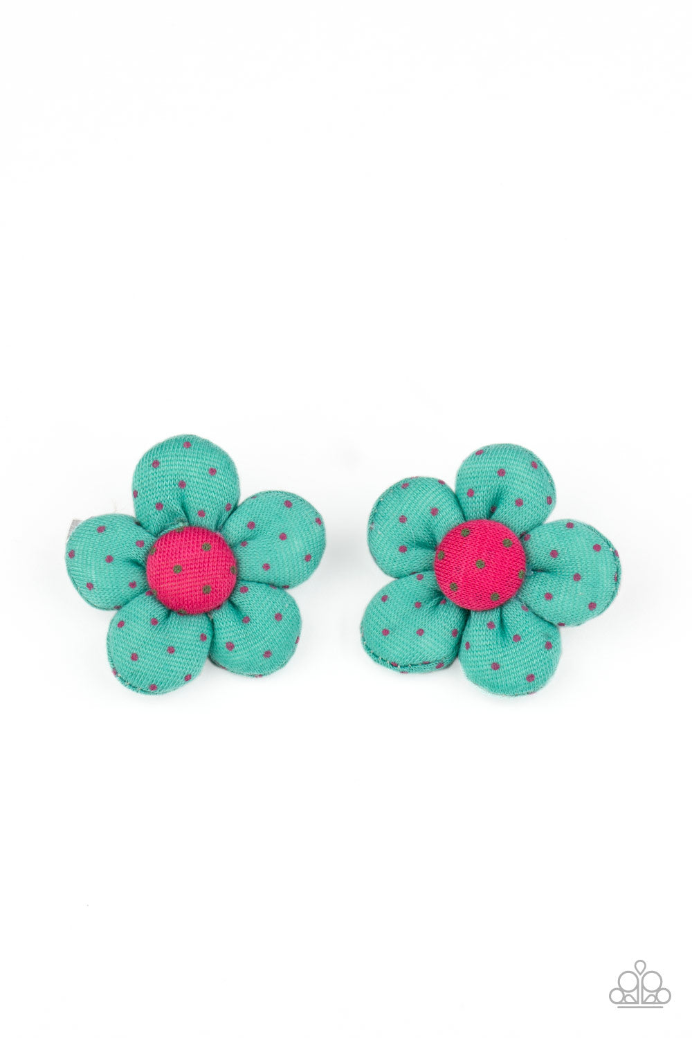 Polka Dotted Delight-Green Hair Clip