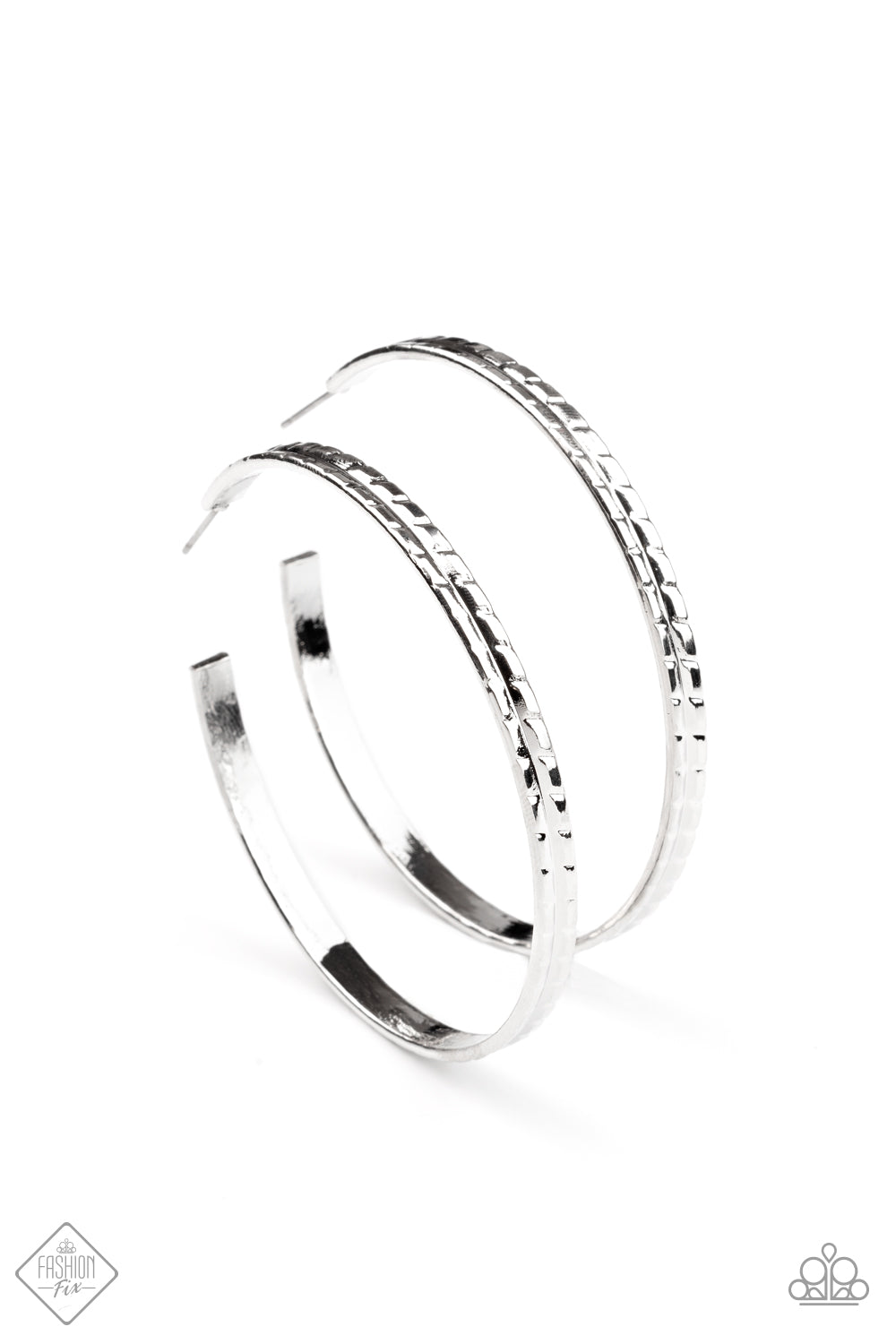 Tread All About It-Silver Hoop Earring