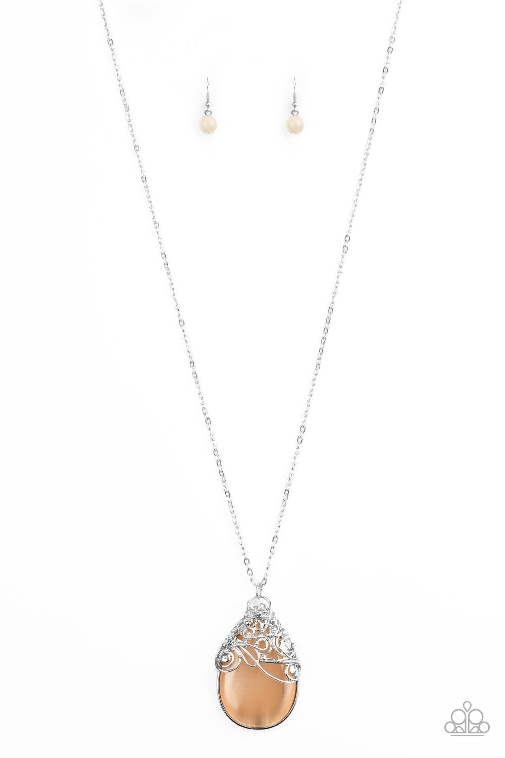 Tangled Gardens-Orange Necklace