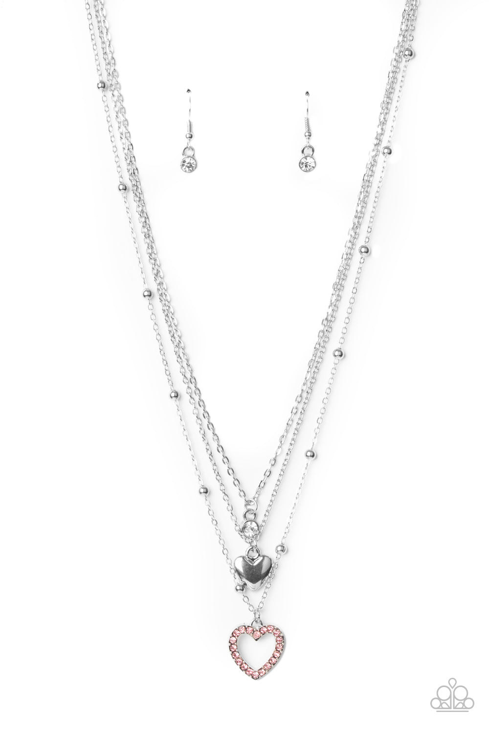 Never Miss a Beat-Pink Necklace