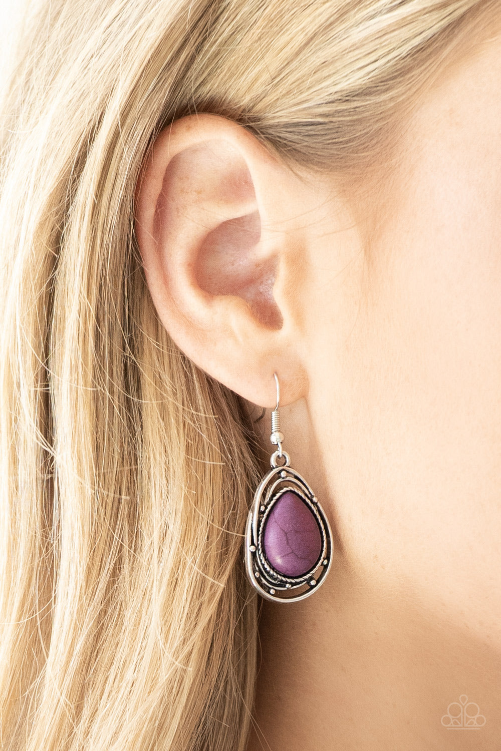 Abstract Anthropology-Purple Earrings