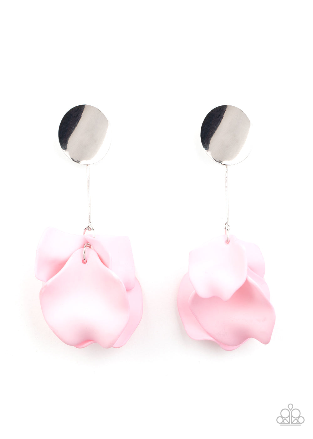 Petal Pathways-Pink Post Earring