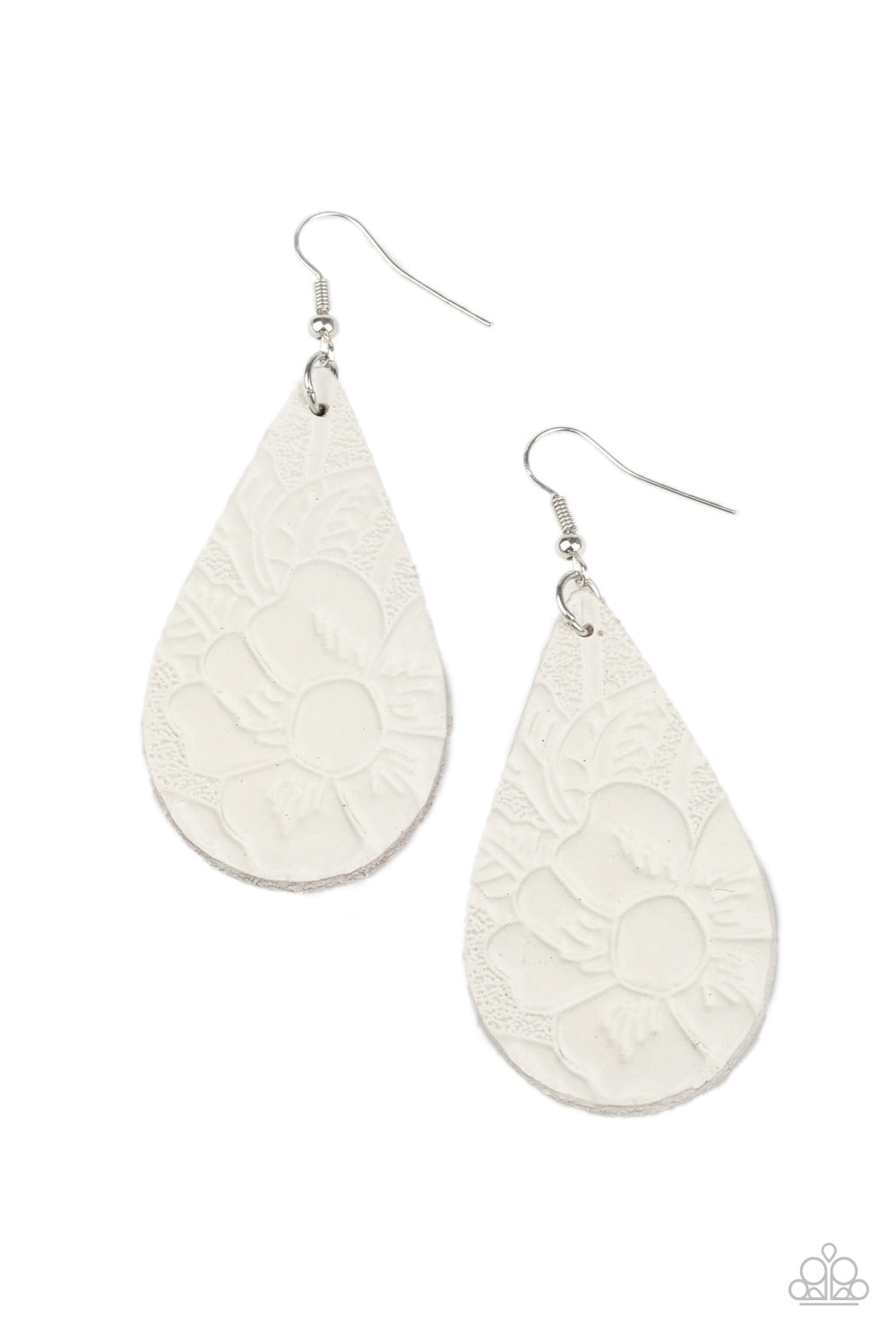 Beach Garden-White Earring
