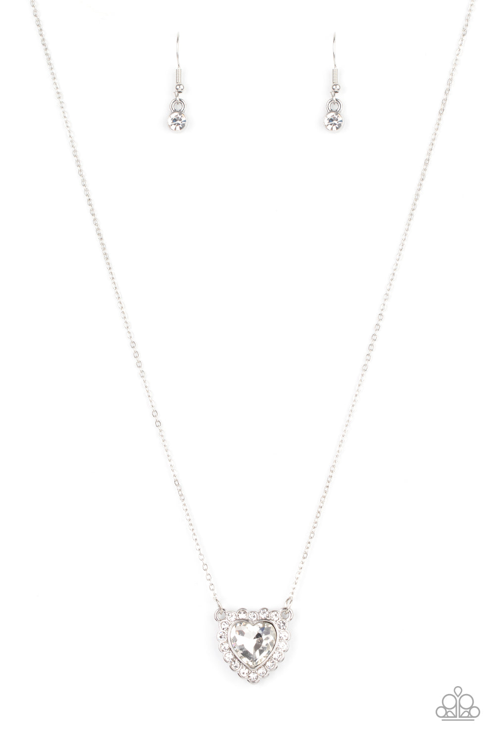 Out of the GLITTERY-ness of YOUR Heart-White Necklace