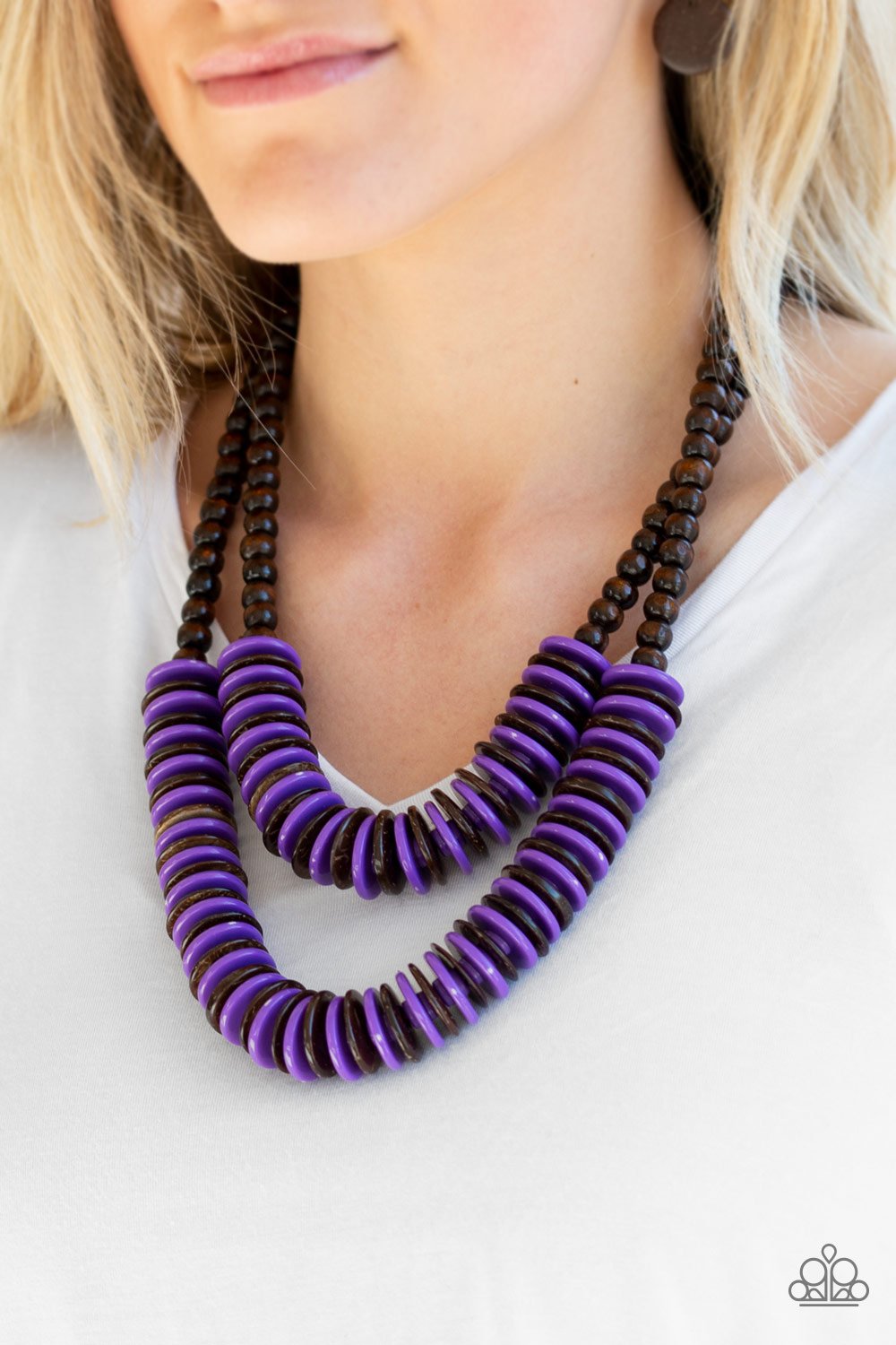 Dominican Disco-Purple Necklace
