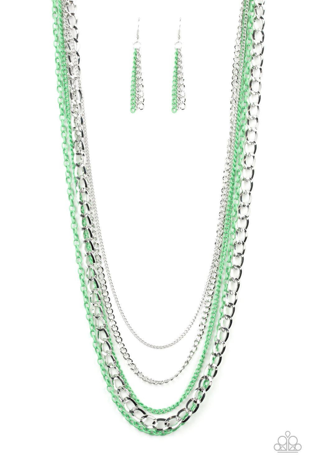Industrial Vibrance-Green Necklace