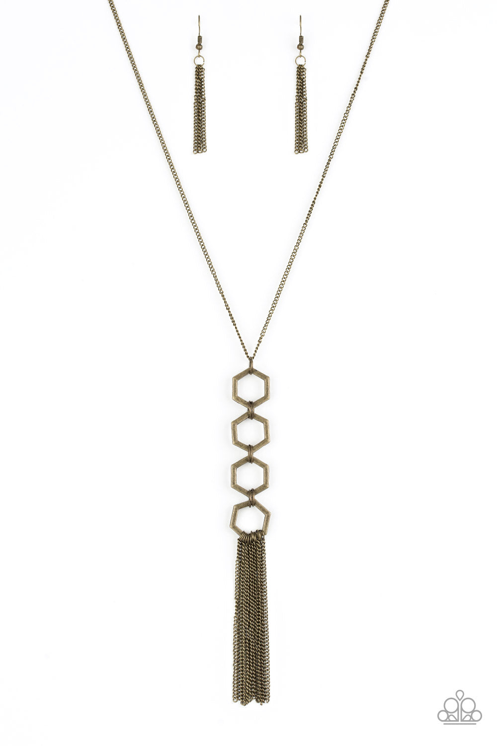 Ready, Set, GEO! Brass Necklace