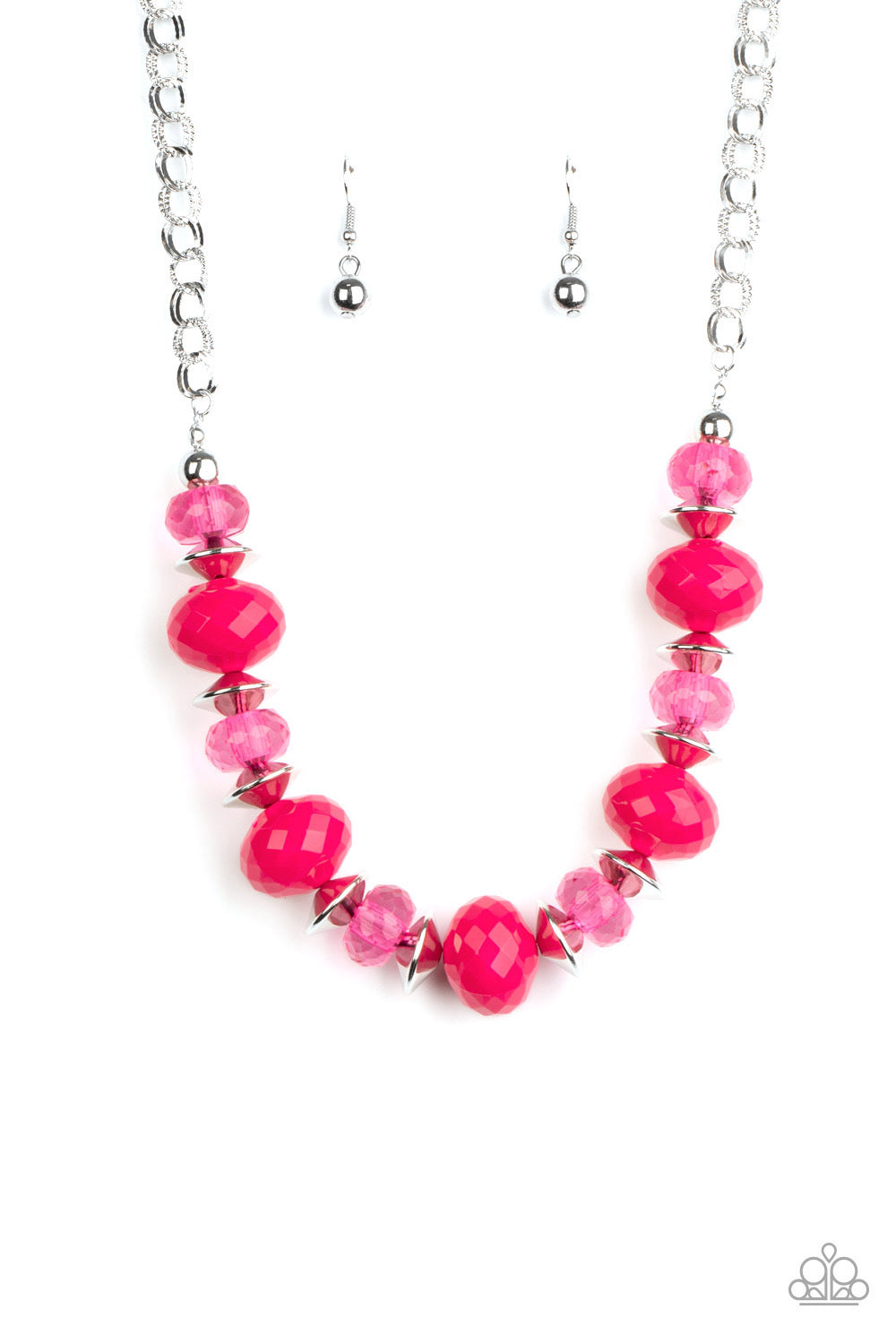 Hollywood Gossip-Pink Necklace