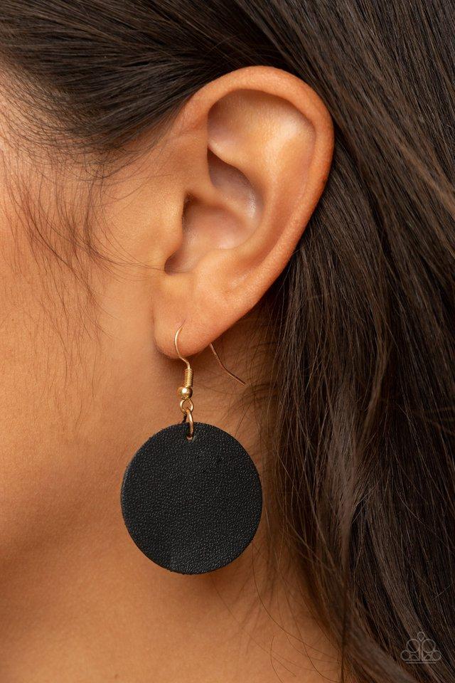 Sooner or Leather-Black Necklace