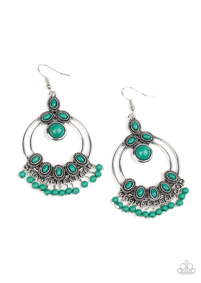 Paparazzi Palm Breeze - Green Earrings