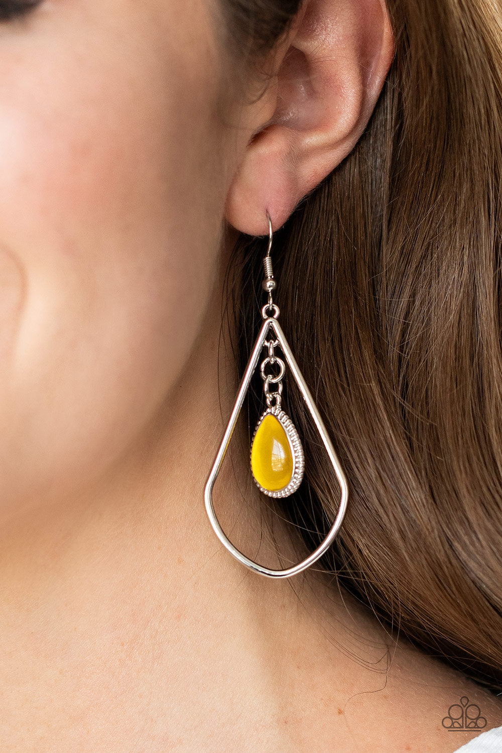 Ethereal Elegance-Yellow Earring