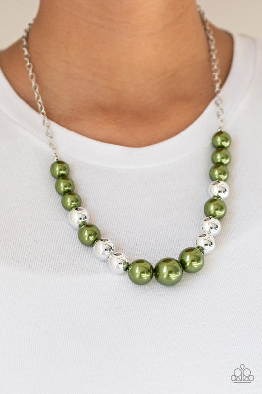 Take Note-Green Necklace