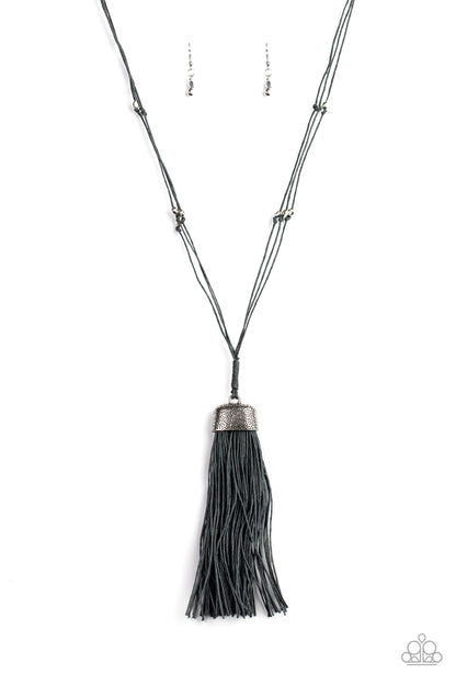 Brush It Off-Silver Necklace