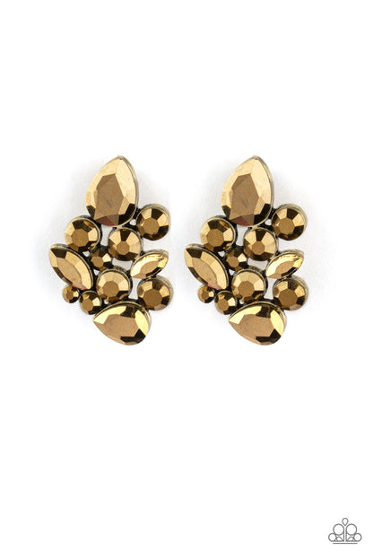 Galaxy Glimmer Brass Earring-Brass