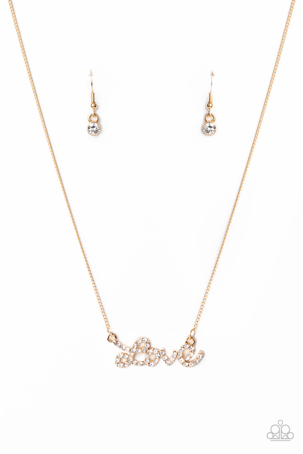 Head Over Heels In Love-Gold Necklace