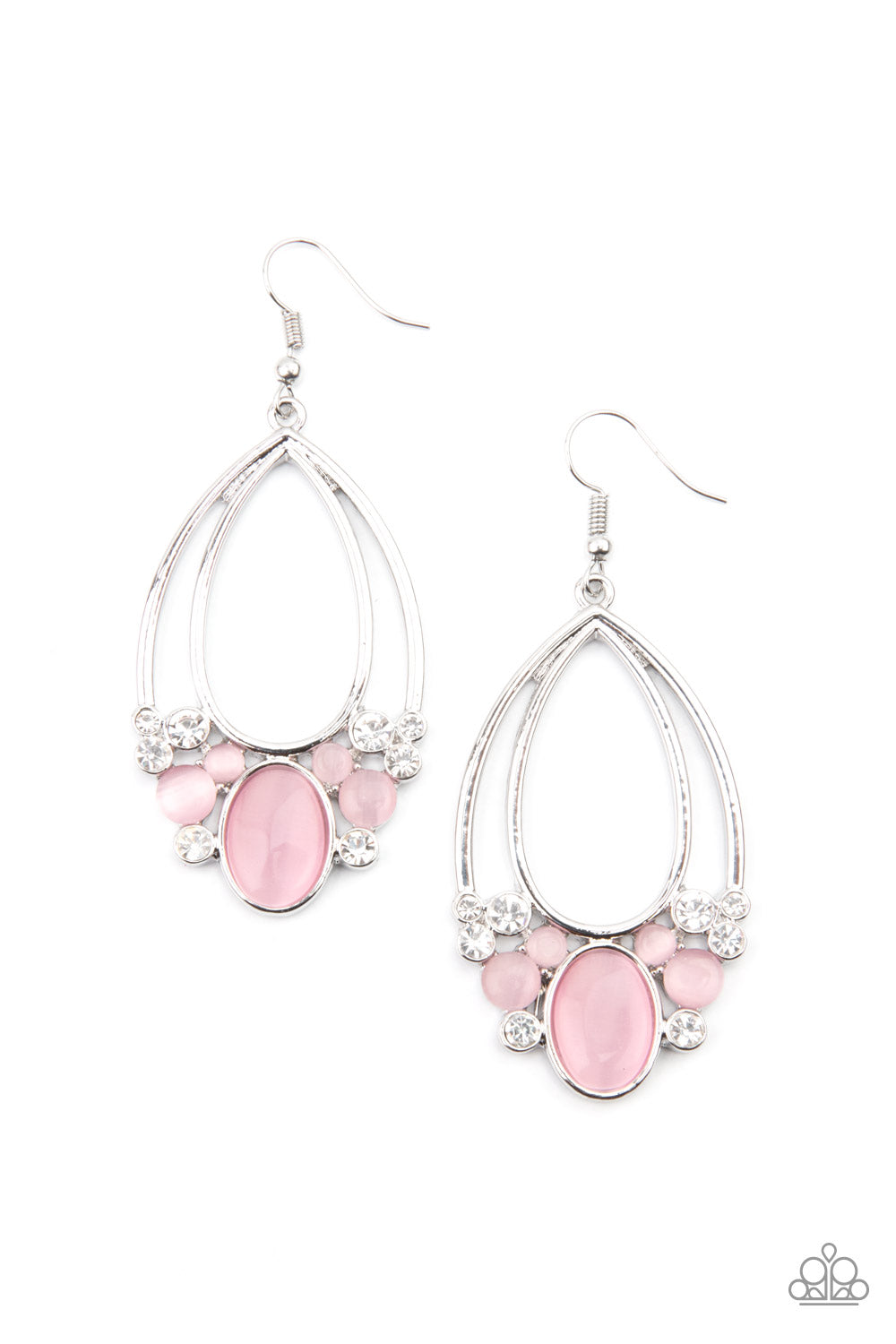 Look Into My Crystal Ball-Pink Earring